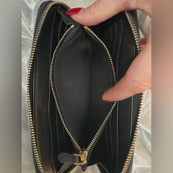 EUC, Prada Black Leather, Ruched, Long Wallet, with Paperwork - Picture 14 of 16